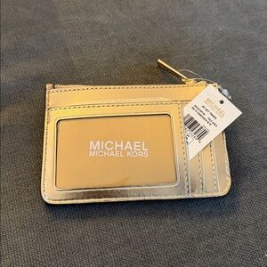 NWT Michael Kors Jet Set Signature Logo Card Holder Wallet